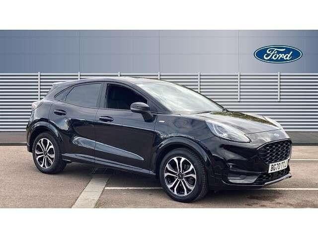 Black Used 2020 Ford Puma Gen-E ST-Line SUV | £13,635 (Fair price) - Image 1/4