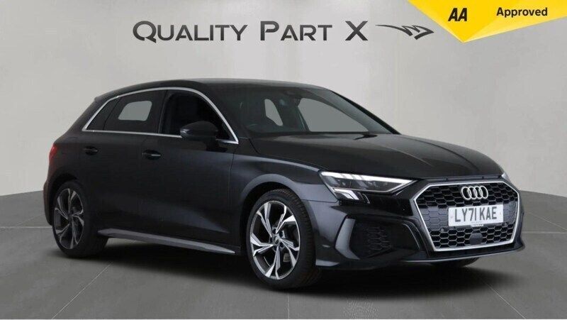 Black Used 2022 Audi A3 Sportback S-Line Hatchback | £18,980 (Fair price) - Image 1/4