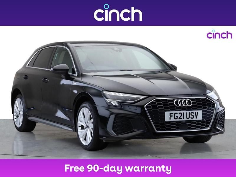 Black Used 2021 Audi A3 e-tron S-Line Hatchback | £16,299 (Fair price) - Image 1/3