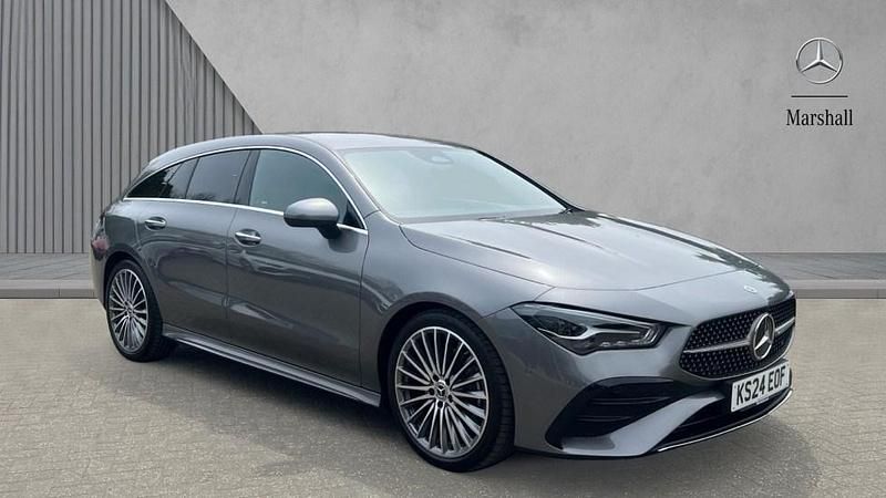 Mountain grey metallic Used 2024 Mercedes CLA220 AMG Line Premium Sedan | £29,175 (Fair price) - Image 1/4