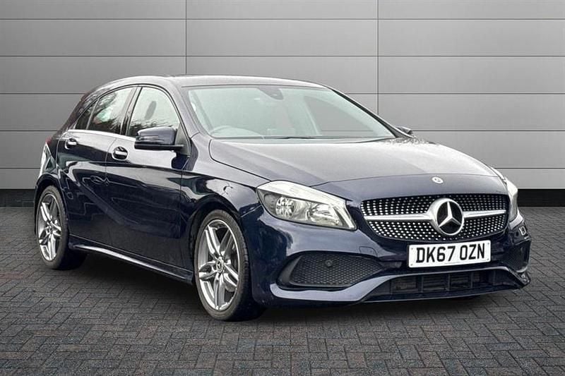 Used Mercedes A160 AMG line 102 HP (75 kW) 2017 Cavansite blue Hatchback