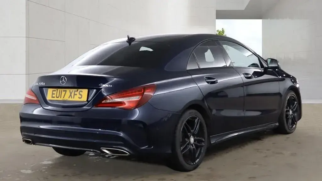 Used Mercedes CLA220 AMG line 177 HP (130 kW) 2017 Blue Sedan