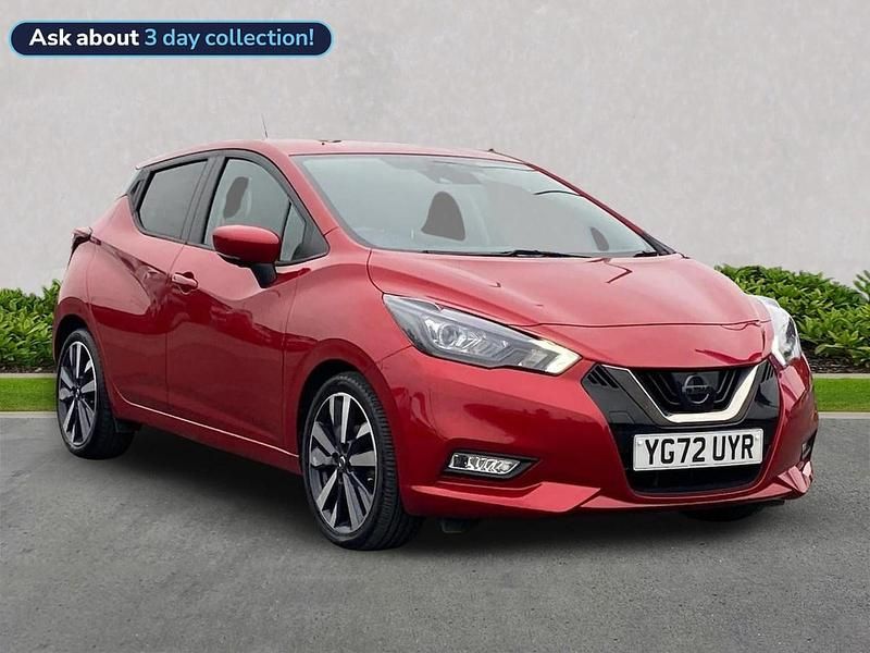Red Used 2022 Nissan Micra Tekna Hatchback | £12,191 (Fair price) - Image 1/4