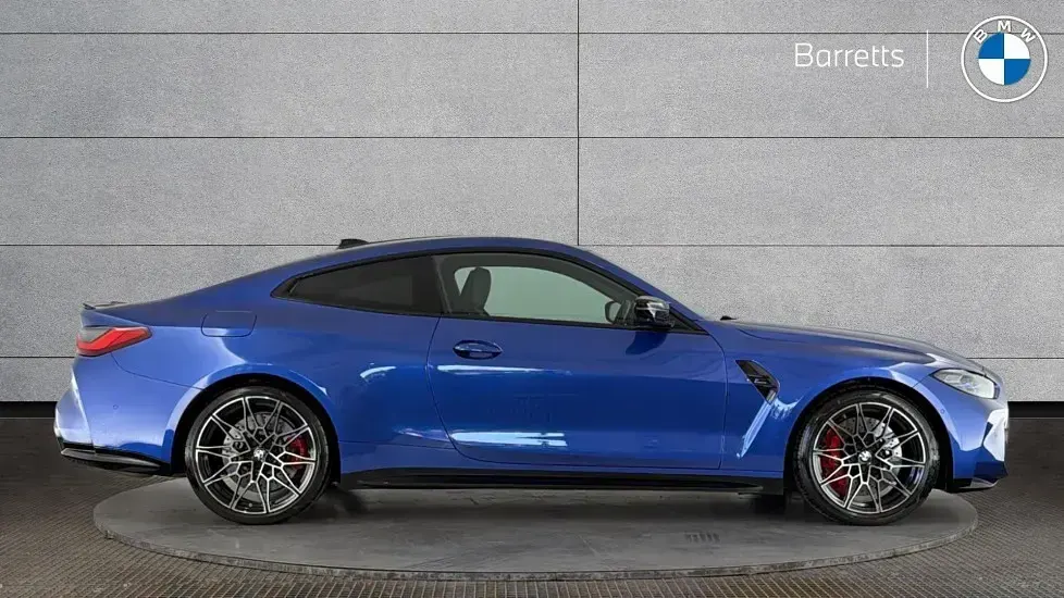 Begagnad BMW M4 Competition Edition 503 HK (369 kW) 2022 Blå Sportkupé
