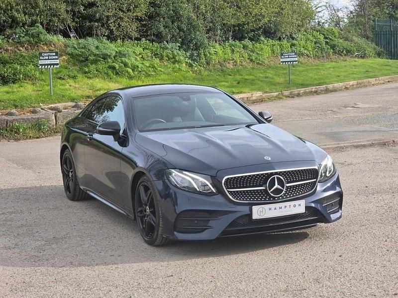 Used Mercedes E300 AMG line 245 HP (180 kW) 2018 Blue Coupe