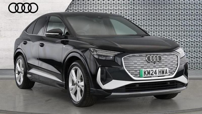Black Used 2024 Audi Q4 e-tron S-Line SUV | £33,066 - Image 1/4