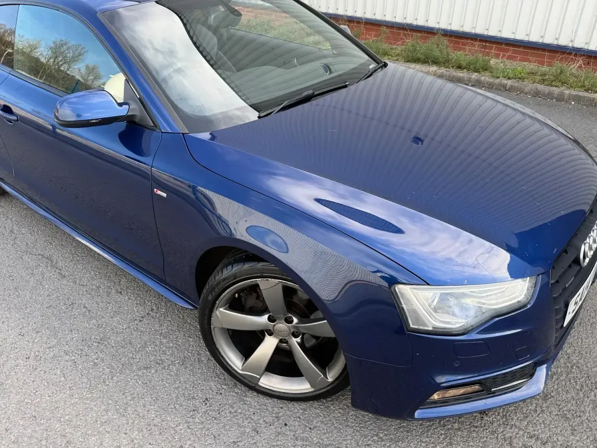 Used Audi A5 Black Edition 177 HP (130 kW) 2014 Blue Coupe