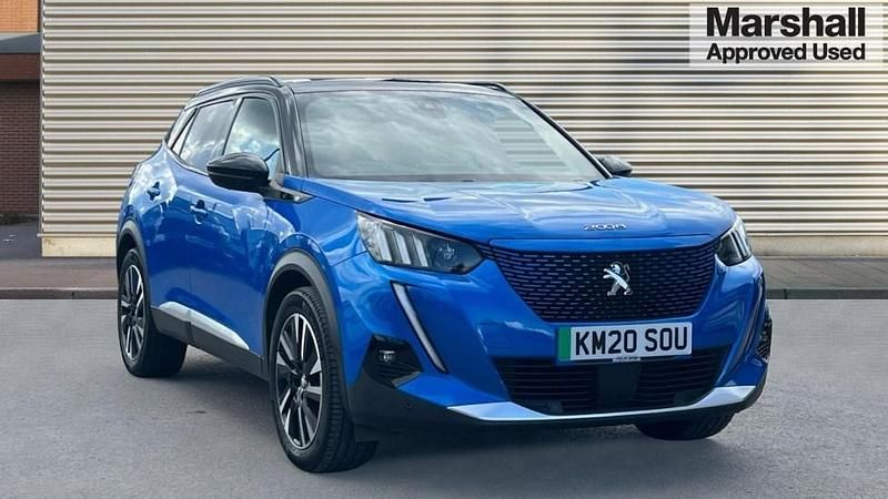 Blue Used 2020 Peugeot e-2008 GT-line SUV | £13,257 (Fair price) - Image 1/4