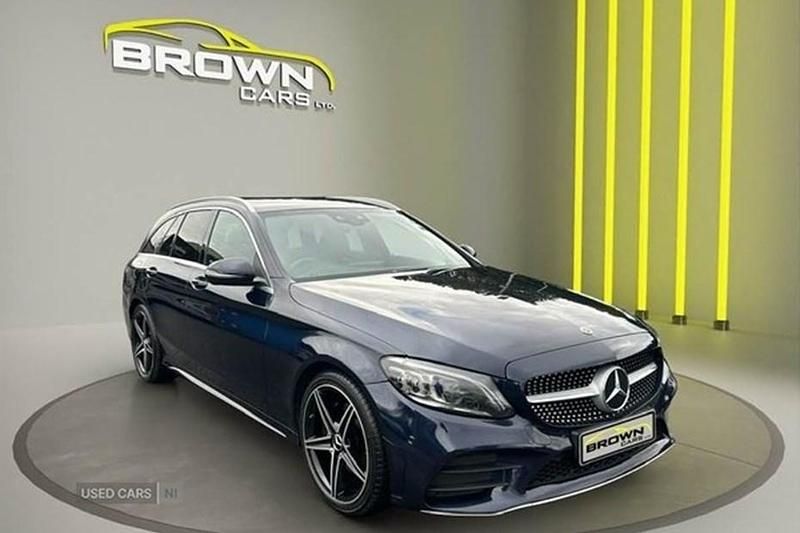 Used Mercedes C220 AMG line 194 HP (142 kW) 2020 Blue Estate