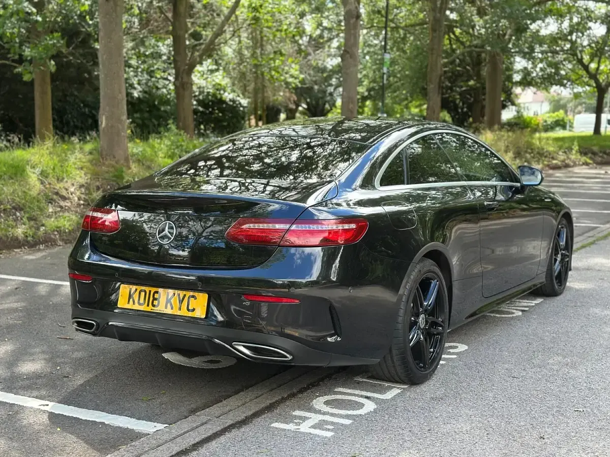 Used Mercedes E220 AMG line 2018 Black Coupe