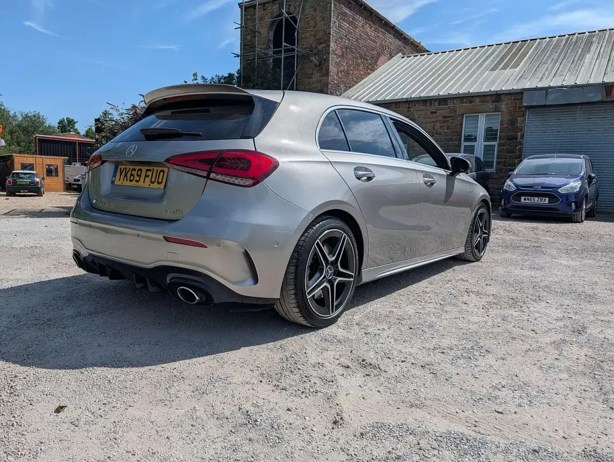 Used Mercedes A35 AMG Premium 300 HP (220 kW) 2019 Silver Hatchback