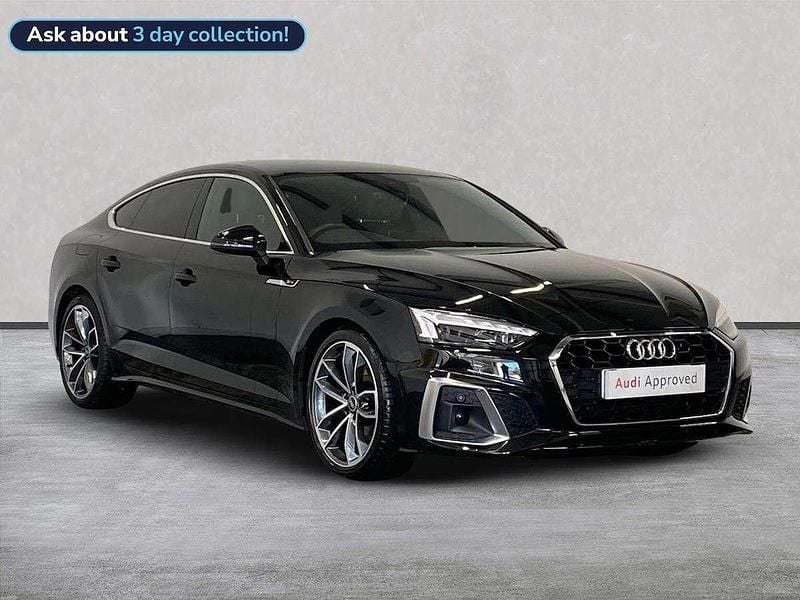 Black Used 2021 Audi A5 Sportback S-Line Hatchback | £25,503 (Fair price) - Image 1/4