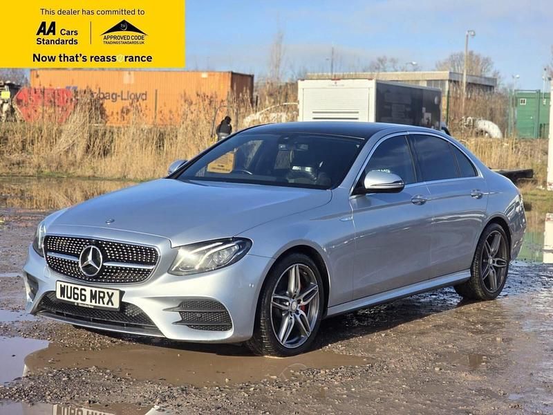 Used Mercedes E220 AMG line 194 HP (142 kW) 2016 Silver Sedan
