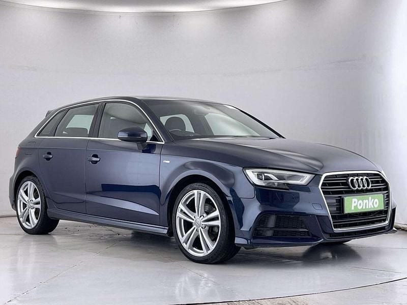Used Audi A3 Sportback S-Line 110 HP (80 kW) 2018 Blue Hatchback