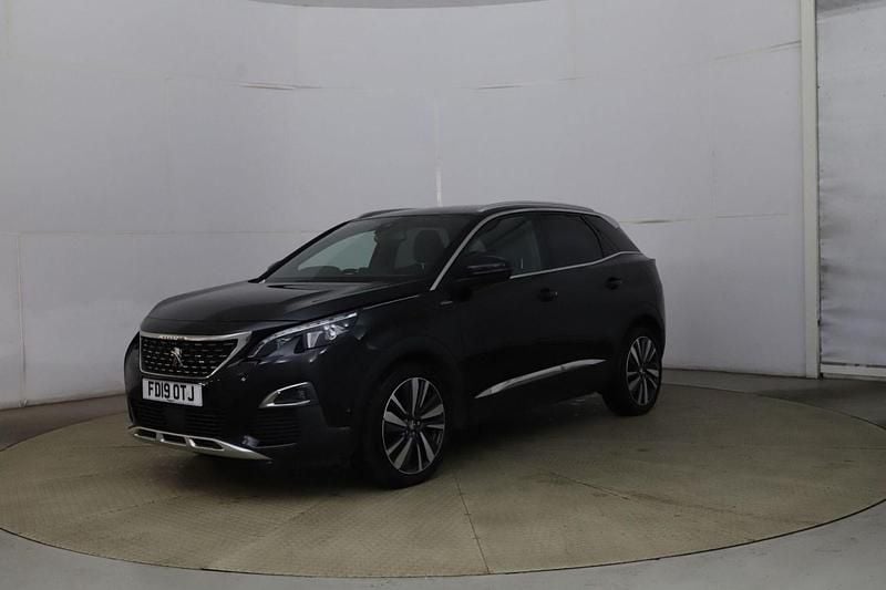 Black Used 2019 Peugeot 3008 GT-line Hatchback | £14,695 (Fair price) - Image 1/2