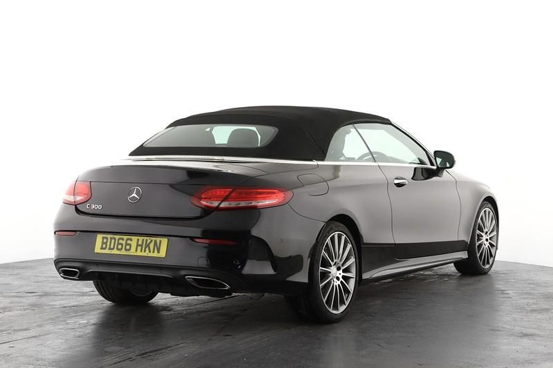 Used Mercedes C300 AMG line 2016 Black Cabriolet