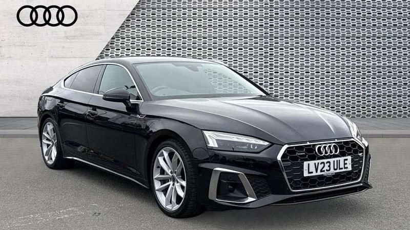 Black Used 2023 Audi A5 Sportback S-Line Hatchback | £29,090 (Fair price) - Image 1/4