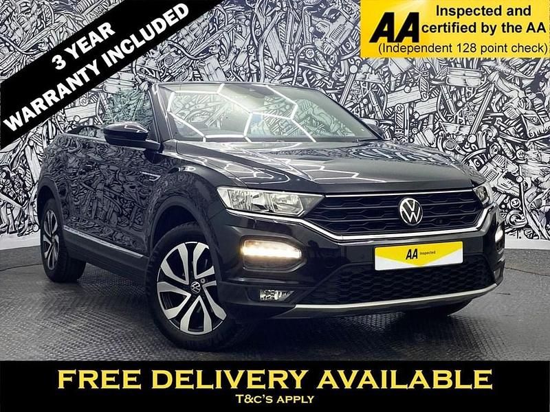 Black Used 2021 VW T-Roc Cabriolet Active Cabriolet | £19,795 (Fair price) - Image 1/2