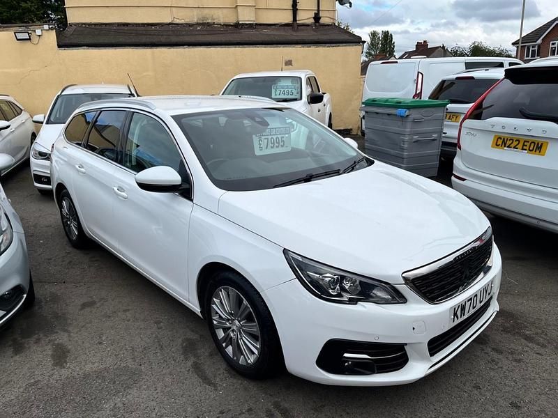 White Used 2020 Peugeot 308 SW Allure Estate | £7,495 (Good price) - Image 1/4