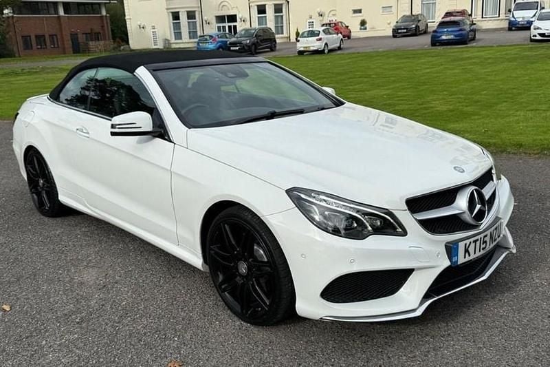 Used Mercedes E400 AMG line 333 HP (244 kW) 2015 White Cabriolet