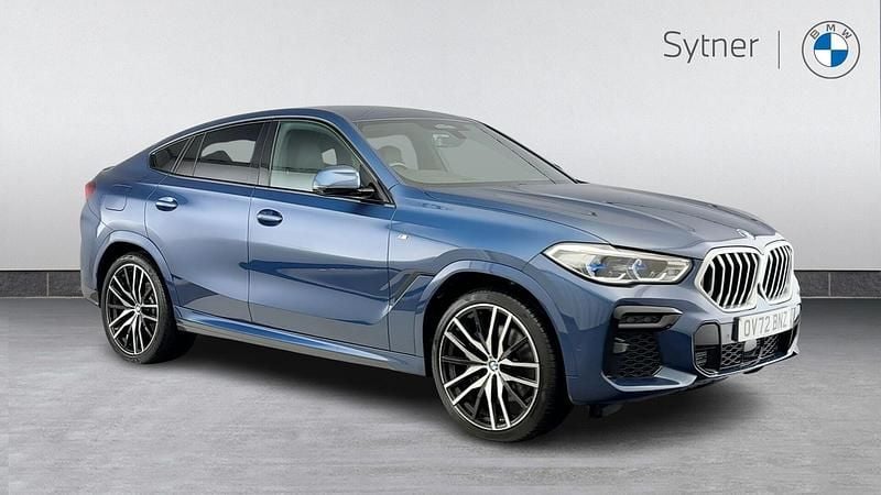 Blue Used 2022 BMW X6 M Sport SUV | £50,000 (Fair price) - Image 1/4
