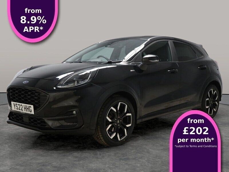 Black Used 2022 Ford Puma ST-Line X Hatchback | £15,492 (Good price) - Image 1/3