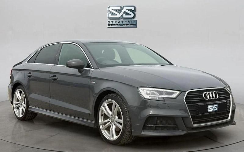 Begagnad Audi A3 S-Line 150 HK (110 kW) 2018 Grå Sedan
