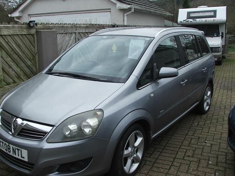 Used Vauxhall Zafira SRi 120 HP (88 kW) 2008 Silver MPV