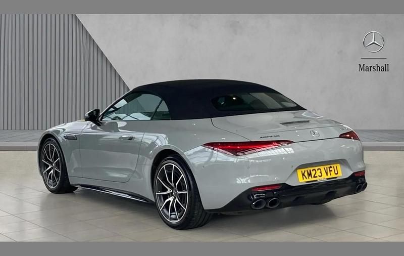 Used Mercedes SL43 AMG Premium 381 HP (280 kW) 2023 Manufaktur alpine grey solid  Cabriolet