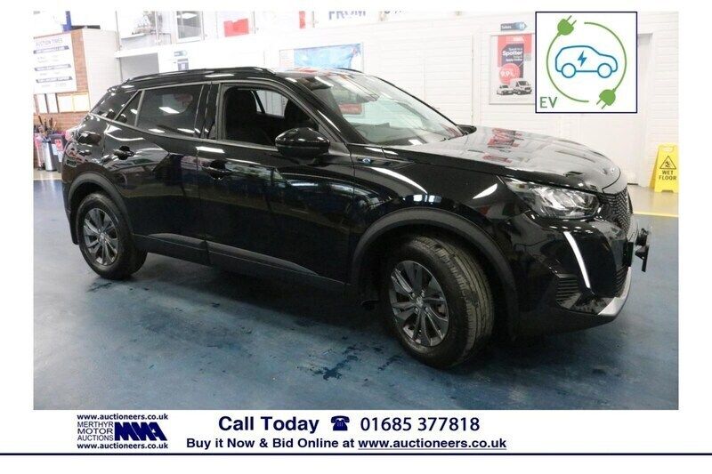 Black Used 2022 Peugeot e-2008 Active+ SUV | £12,552 (Good price) - Image 1/4