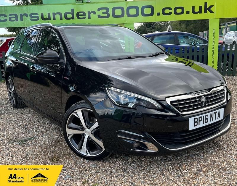 Black Used 2016 Peugeot 308 GT-line Estate | £7,325 (Good price) - Image 1/4