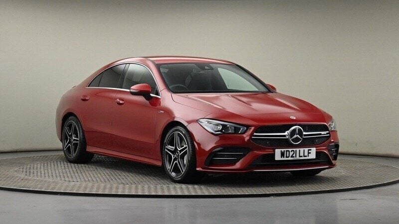 Patagonia red metallic finish Used 2021 Mercedes CLA35 AMG AMG Coupe | £25,700 (Fair price) - Image 1/4