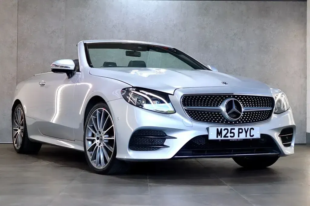 Used Mercedes E350 AMG line 2018 Silver Cabriolet