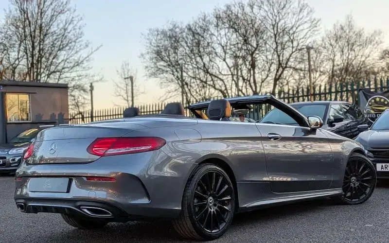 Used Mercedes C220 AMG line 170 HP (125 kW) 2017 Grey Cabriolet