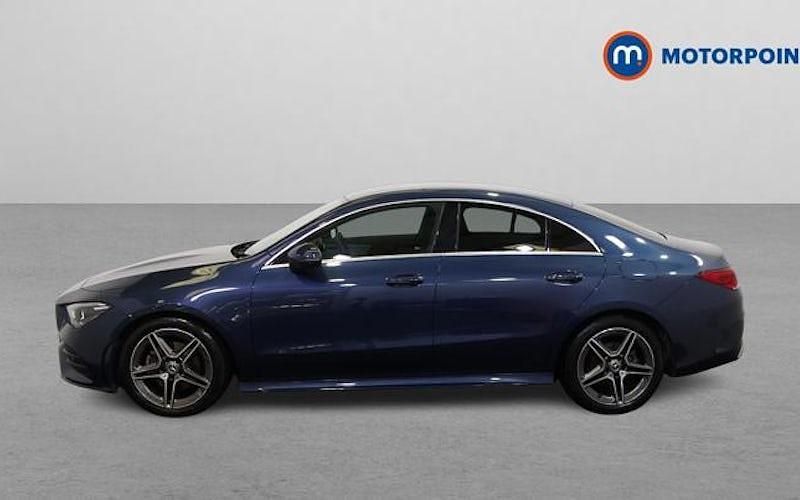 Used Mercedes CLA180 AMG line 136 HP (100 kW) 2022 Blue Sedan