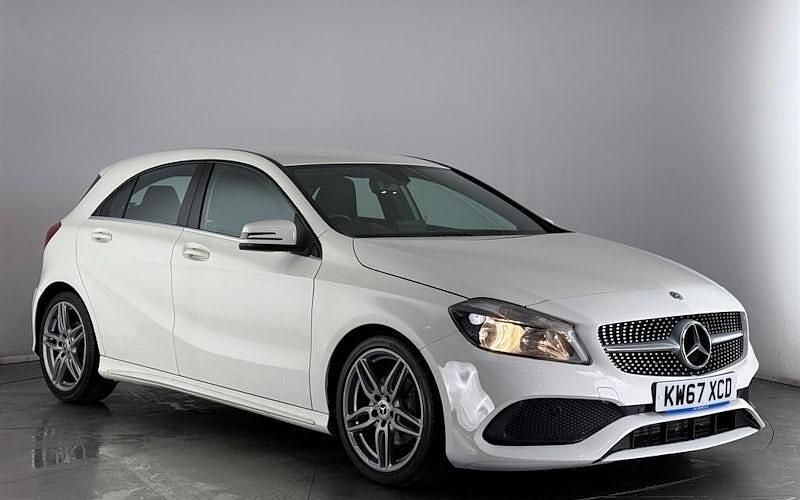 Used Mercedes A160 AMG line 102 HP (75 kW) 2018 White Hatchback