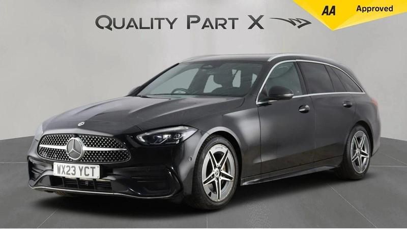 Used Mercedes C200 AMG line 2023 Black Estate