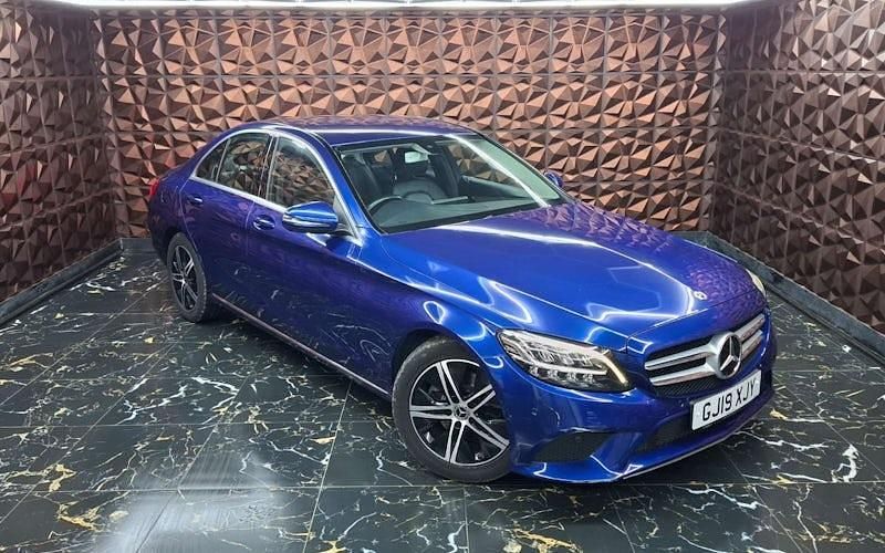 Used Mercedes C200 184 HP (135 kW) 2019 Blue Sedan