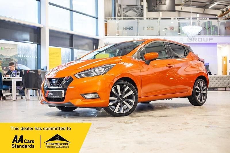 Used Nissan Micra Tekna 90 HP (66 kW) 2018 Orange Hatchback