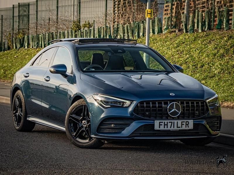 Blue Used 2021 Mercedes CLA220 AMG Line Premium Plus Sedan | £22,000 (Fair price) - Image 1/4