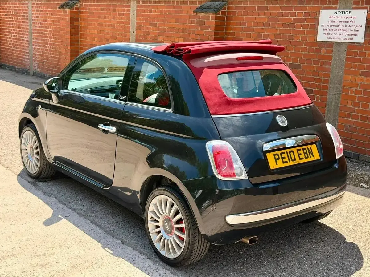 Used Fiat 500 Lounge 2010 Black Cabriolet