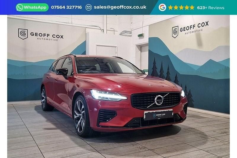 Red Used 2022 Volvo V60 R-Design Estate | £26,745 (Fair price) - Image 1/3