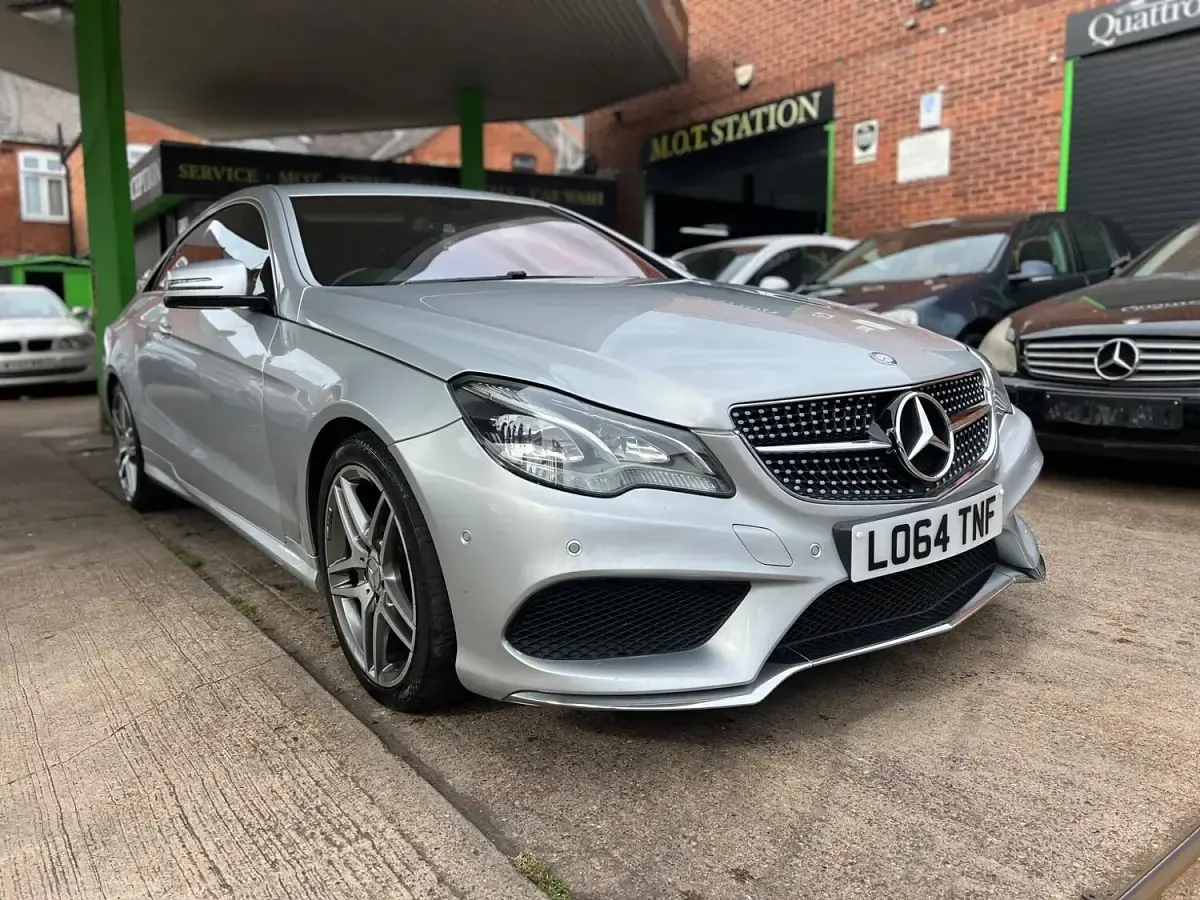 Used Mercedes E250 AMG line 204 HP (150 kW) 2014 Silver Coupe