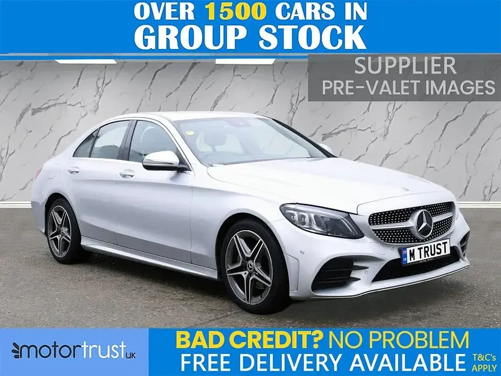 Used Mercedes C220 AMG line 2019 Silver Sedan