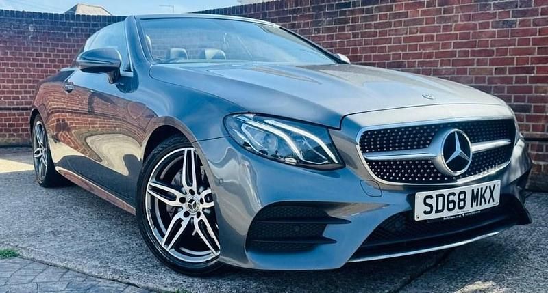 Used Mercedes E220 AMG line 194 HP (142 kW) 2018 Grey Cabriolet