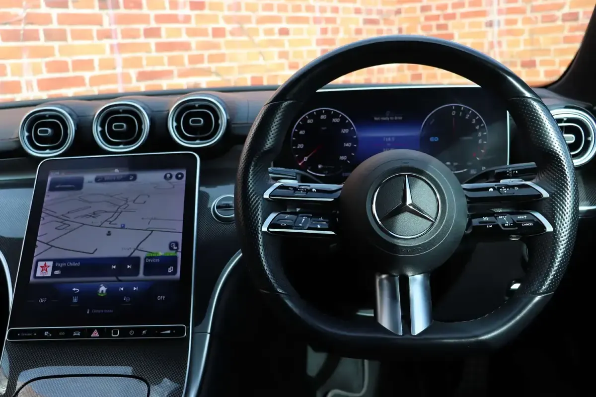 Used Mercedes C300e AMG line 2022 Black Sedan