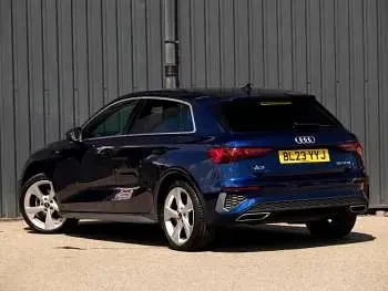 Used Audi A3 S-Line 110 HP (80 kW) 2023 Blue Sedan