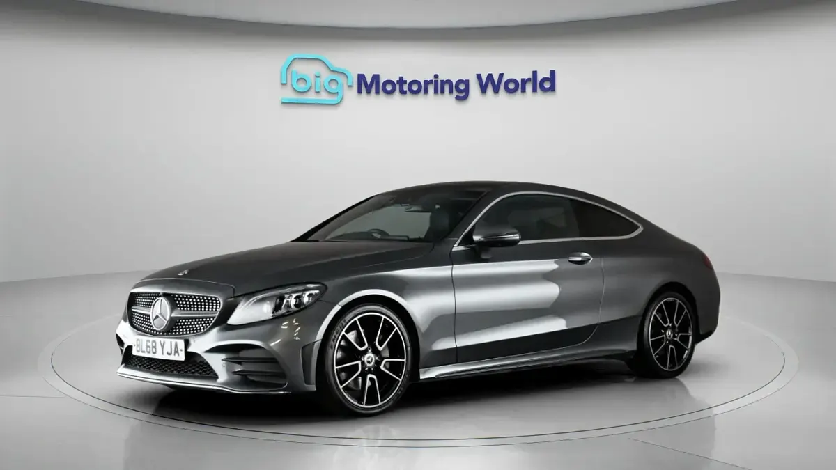 Used Mercedes C300 AMG line 255 HP (187 kW) 2019 Grey Coupe