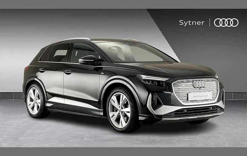 Black Used 2021 Audi Q4 e-tron S-Line SUV | £26,000 - Image 1/4