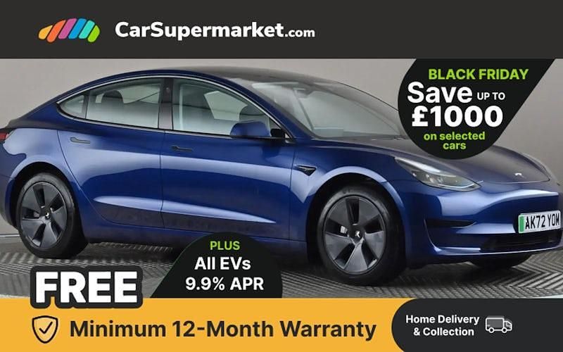Blue Used 2022 Tesla Model 3 RWD Sedan | £22,197 (Fair price) - Image 1/3